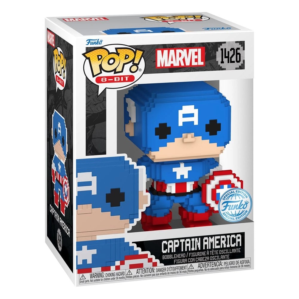 MarvelPOP!8-BitVinylFigurCaptainAmerica9cm