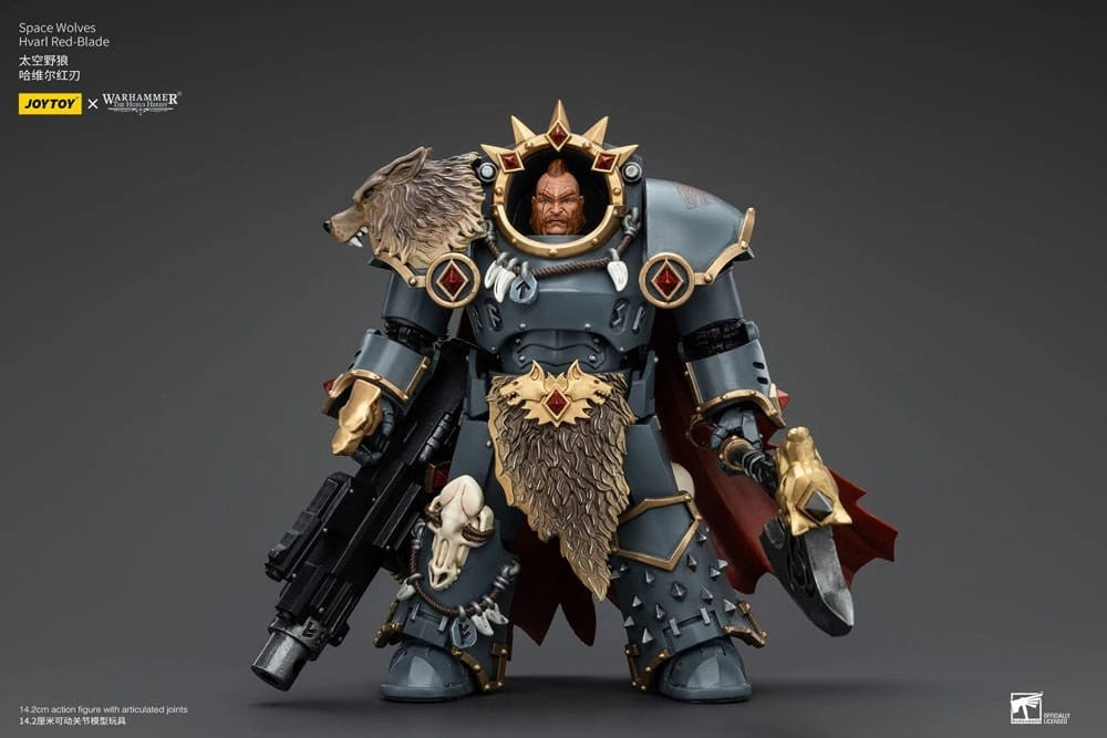 WarhammerTheHorusHeresyActionfigur1/18SpaceWolvesHvarlRed-Blade14cm