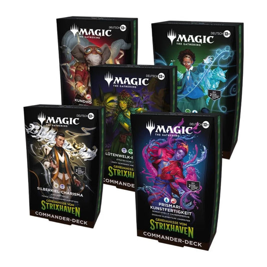 SecretsofStrixhaven–MagictheGathering–Commander-DeckDisplay(5Decks)–deutsch