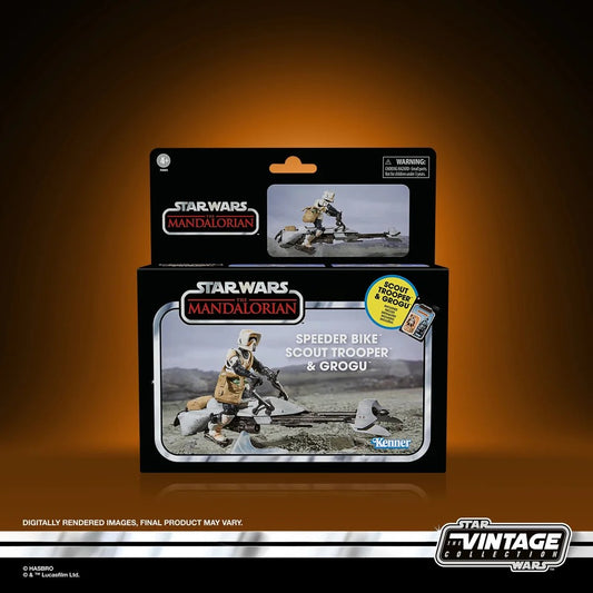 SPEEDERBIKE,SCOUTTROOPER&GROGU–StarWarsVintageCollection–DeluxePack–ReturnoftheJedi